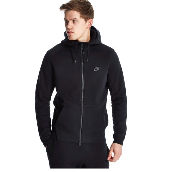 Nike Tech Fleece AW77 Hoodie Black Size Medium 559592 - Picture 1 of 6